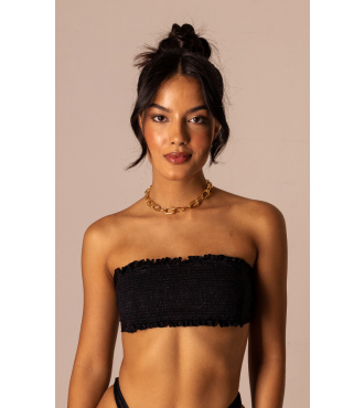 CROPPED LASTEX OASIS BLACK